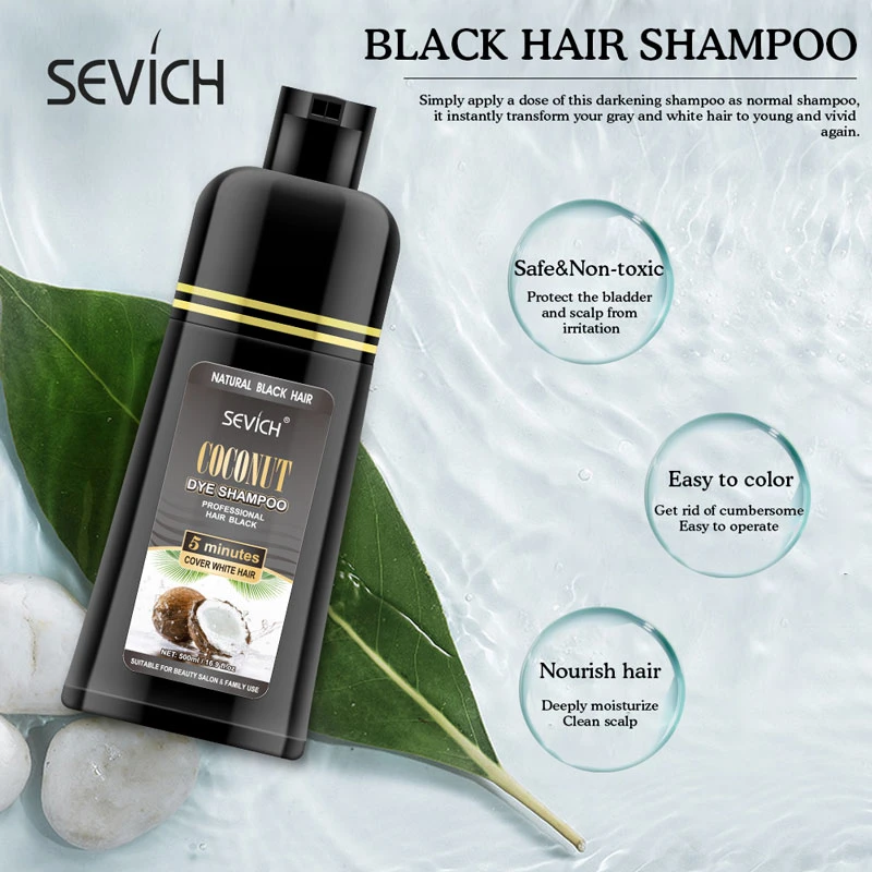 Professional Hair Shampoo Factory Cheap 500ml Coconut Black Hair Shampoo