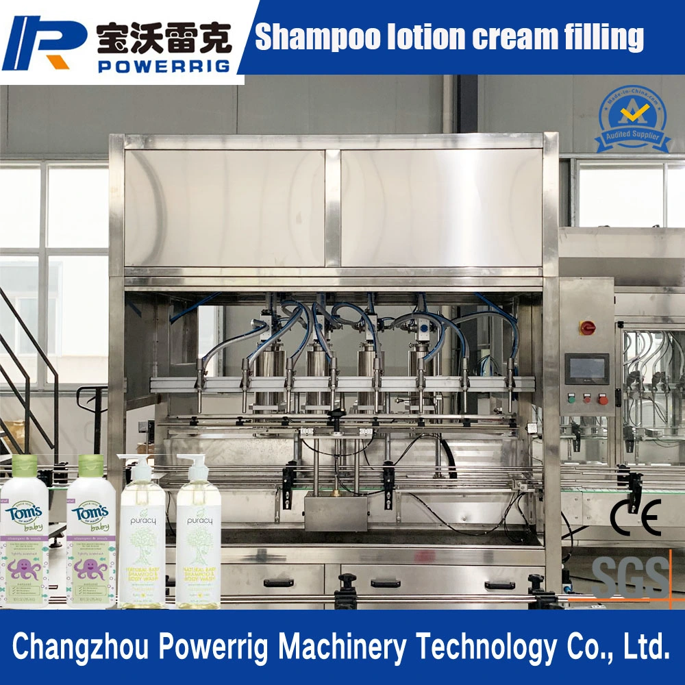 Automatic Volumetric 8 Nozzle Cleaning Liquid Laundry Dishwashing Detergent Bottle Filling Capping Machine for Liquid Detergent