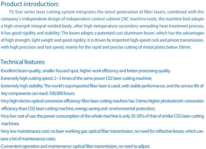 1000W 1500W 2000W 3000W 4000W 6000W Fiber Laser Cutting Machine for Steel Pipe Metal Material