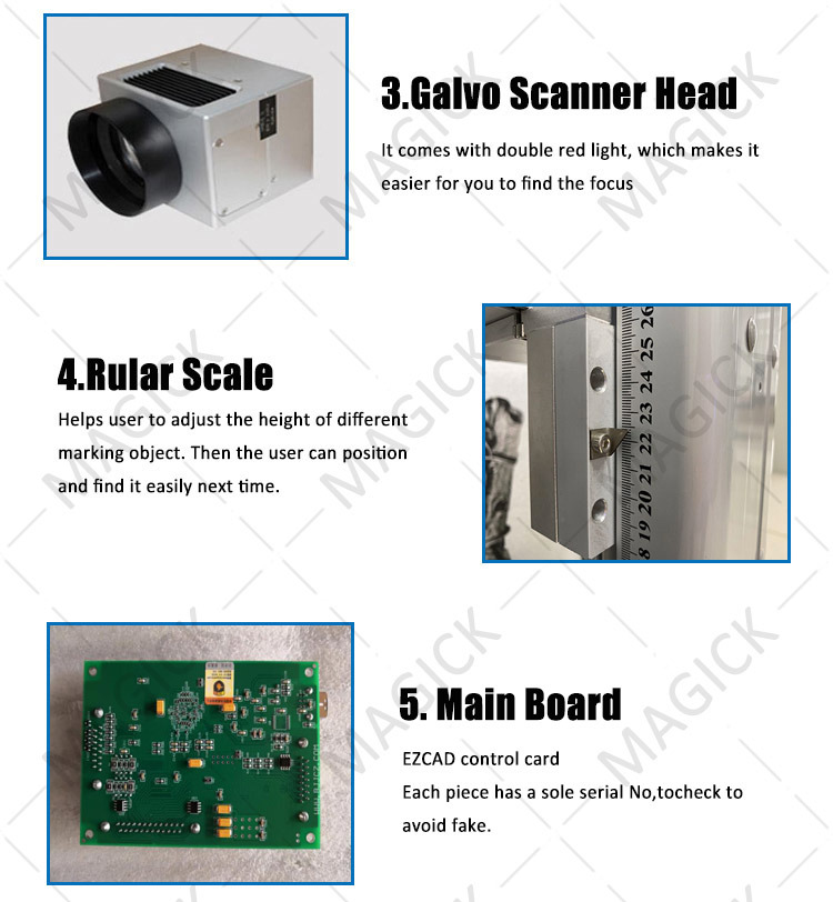 Portable Fiber Laser Marking Machine/Color Laser Printer on Metal
