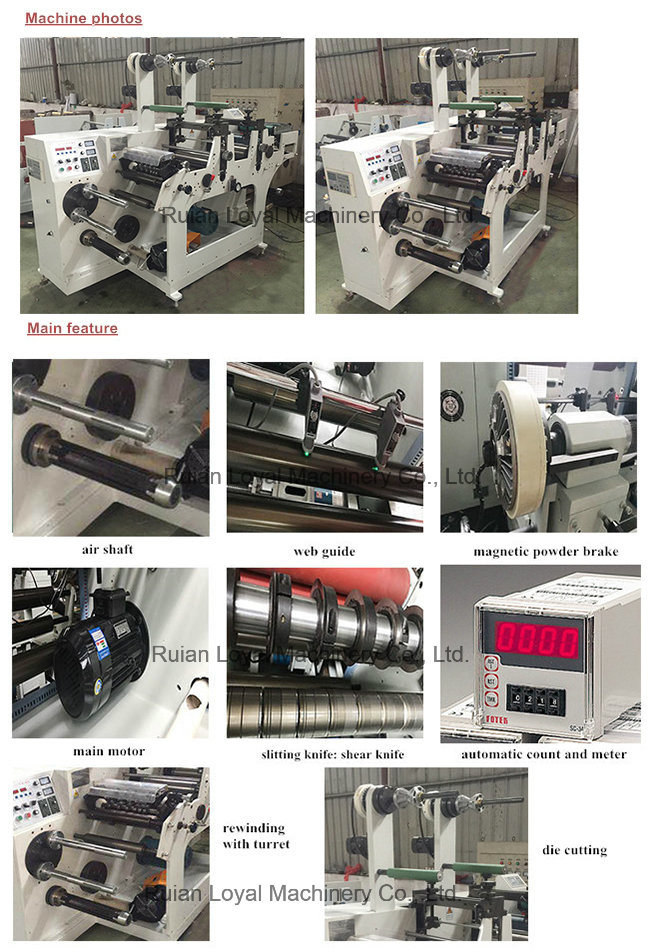 Barcode Label Roll Slitting Machine with Rotary Die-Cutting