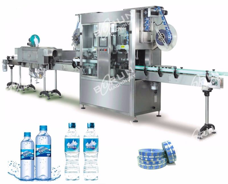 Double Head Bottle Cap and Bottle Body Shrink Sleeve Labeling Machine for Bottle Can