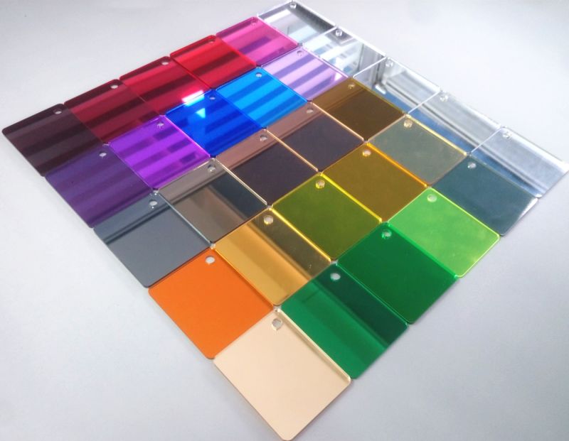Wholesale 1mm 2mm 3mm Gold and Silver Color Acrylic Mirror Sheet with Self Adhesive