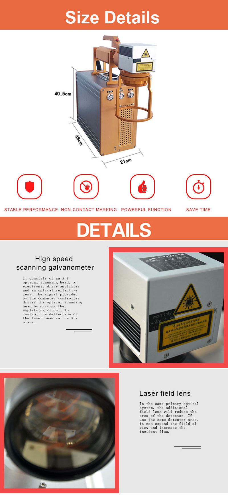 Handheld 20W 30W Fiber Laser Marking Machine for Metal and Nonmetal Material