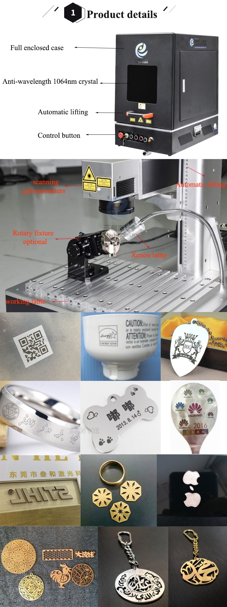 Factory Price Gold Silver Jewellery Laser Cutting/Engraving Machine