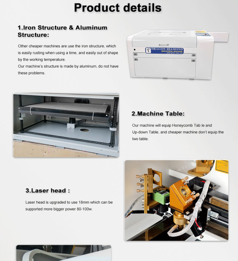 6040 Laser Engraving Machine Acrylic Leather Cutting for Non-Metal Price