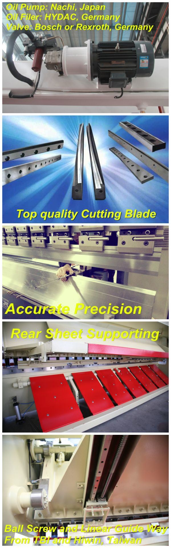 Hydraulic Shearing Machine Price for Aluminium Plate Cutting