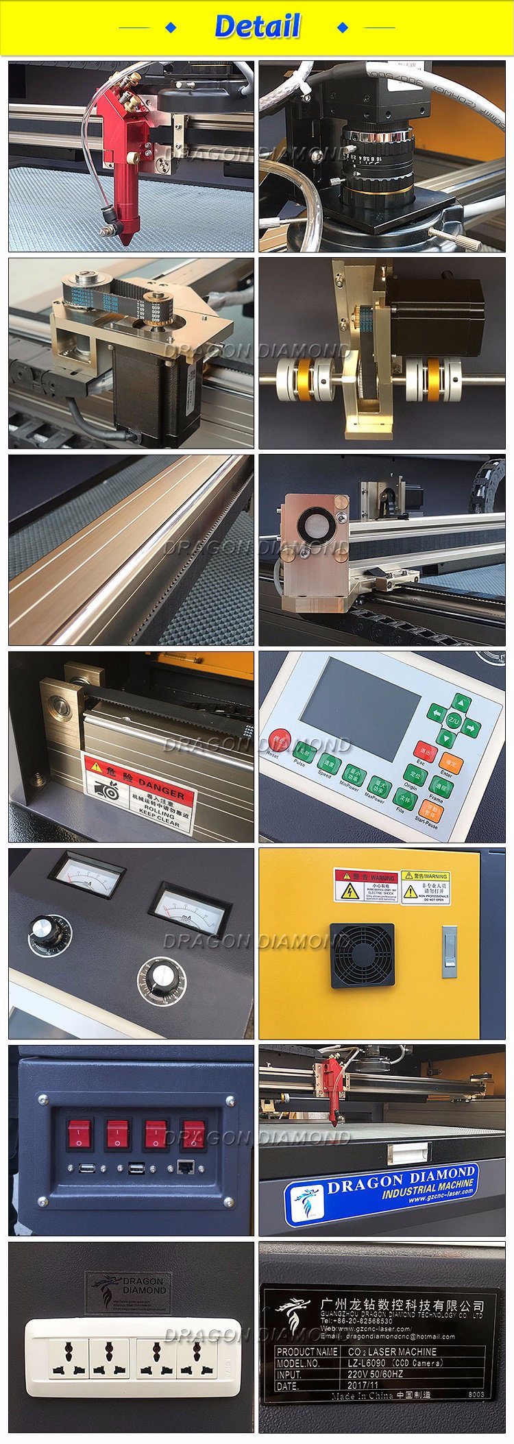 CNC Laser Cutter 6090 Laser Cutting Machine/CO2 Laser Cutting or Engraving Machine with CCD