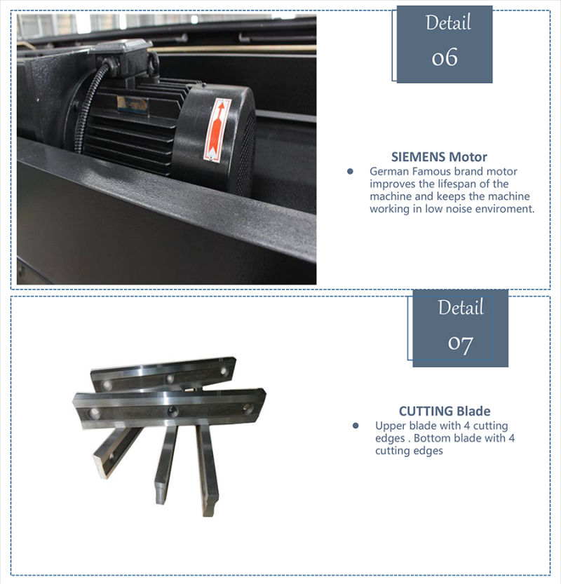 CNC Hydraulic Sheet Metal Sheet Metal Shearing Machinecutting Machine with Cutting Blade S