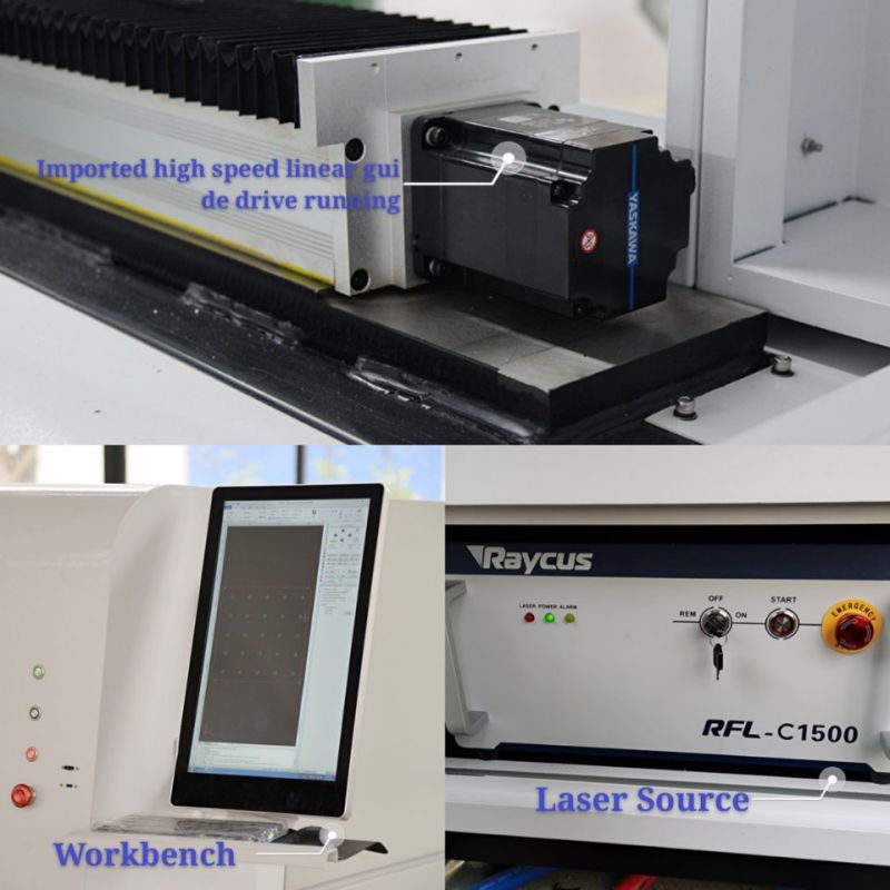 Lf1390 CNC Fiber Laser Cutting Machine Raycus Laser Source for Metal Cutting