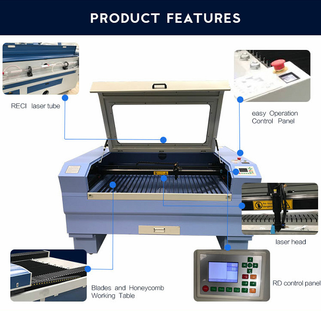 CNC Laser Cutting Engraving Equipment with Rici Laser Tube/Pipe