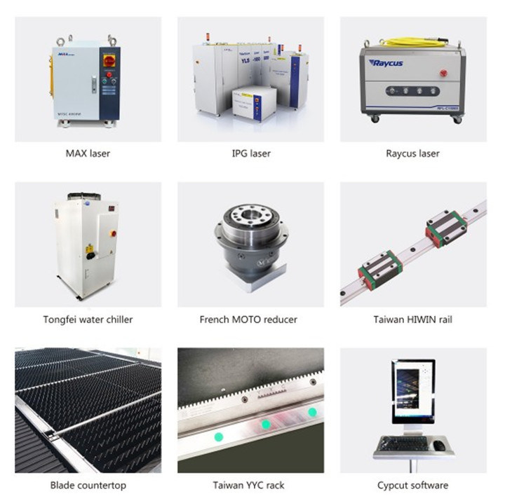 High Efficiency Metal Laser Cutting Machines with Exchange Table
