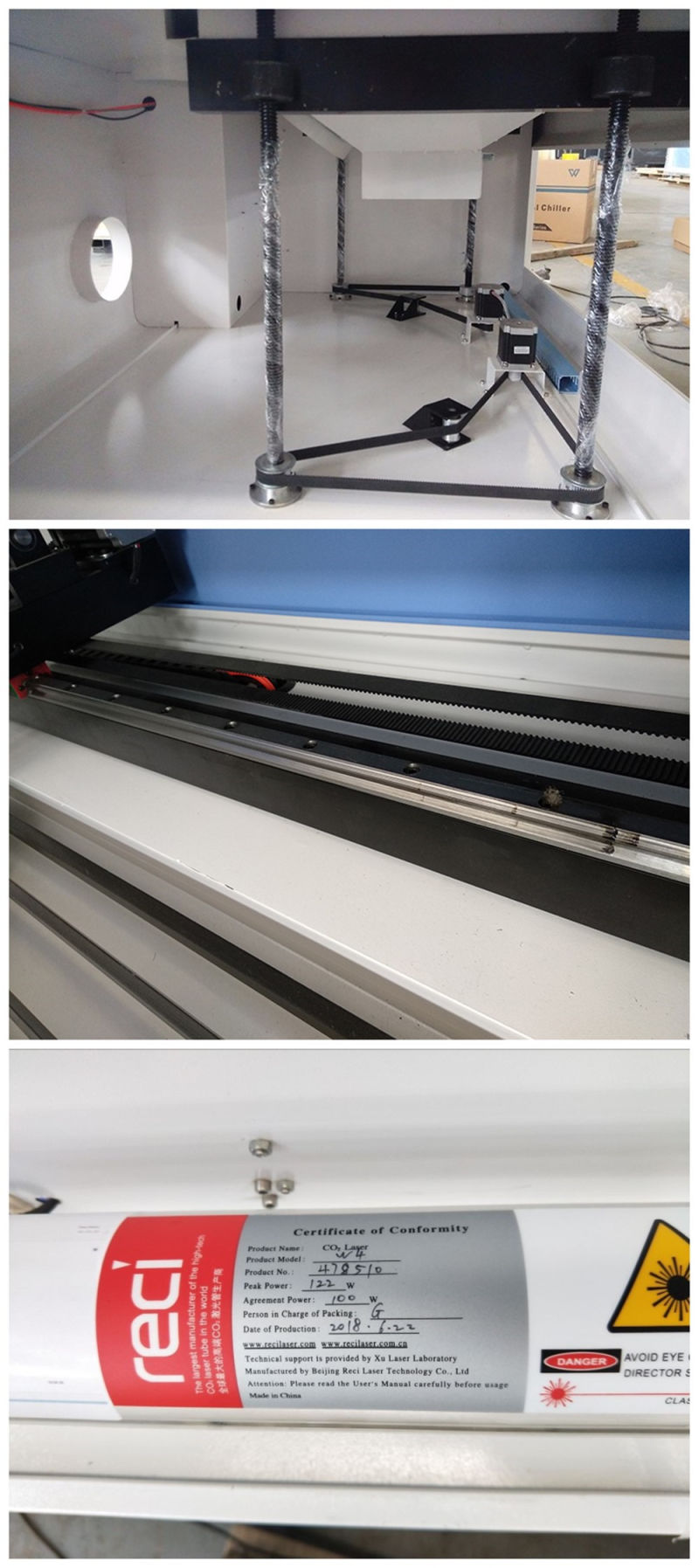 80W 100W Acrylic Laser Engraving Cutting Machine for Rubber Stamp Bamboo