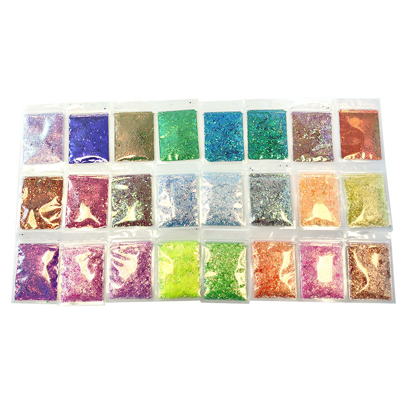 1mm, 2mm, 3mm Size and Different Mixed Color Color Mixed Glitter Flakes