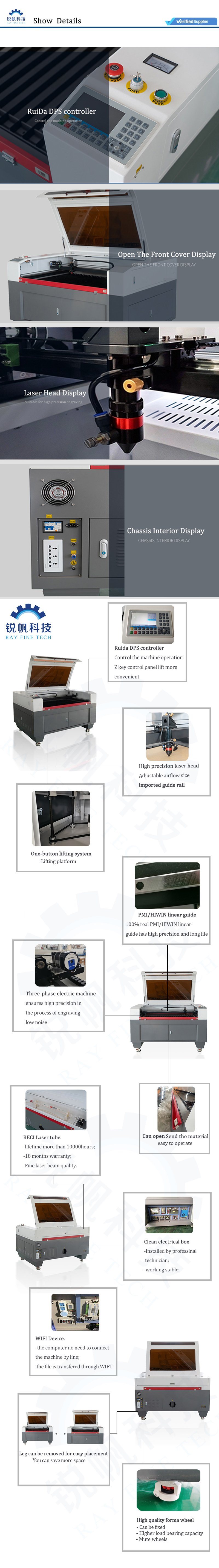 1390 CO2 Laser Cutting and Engraving Machine for Wood Acrylic Price