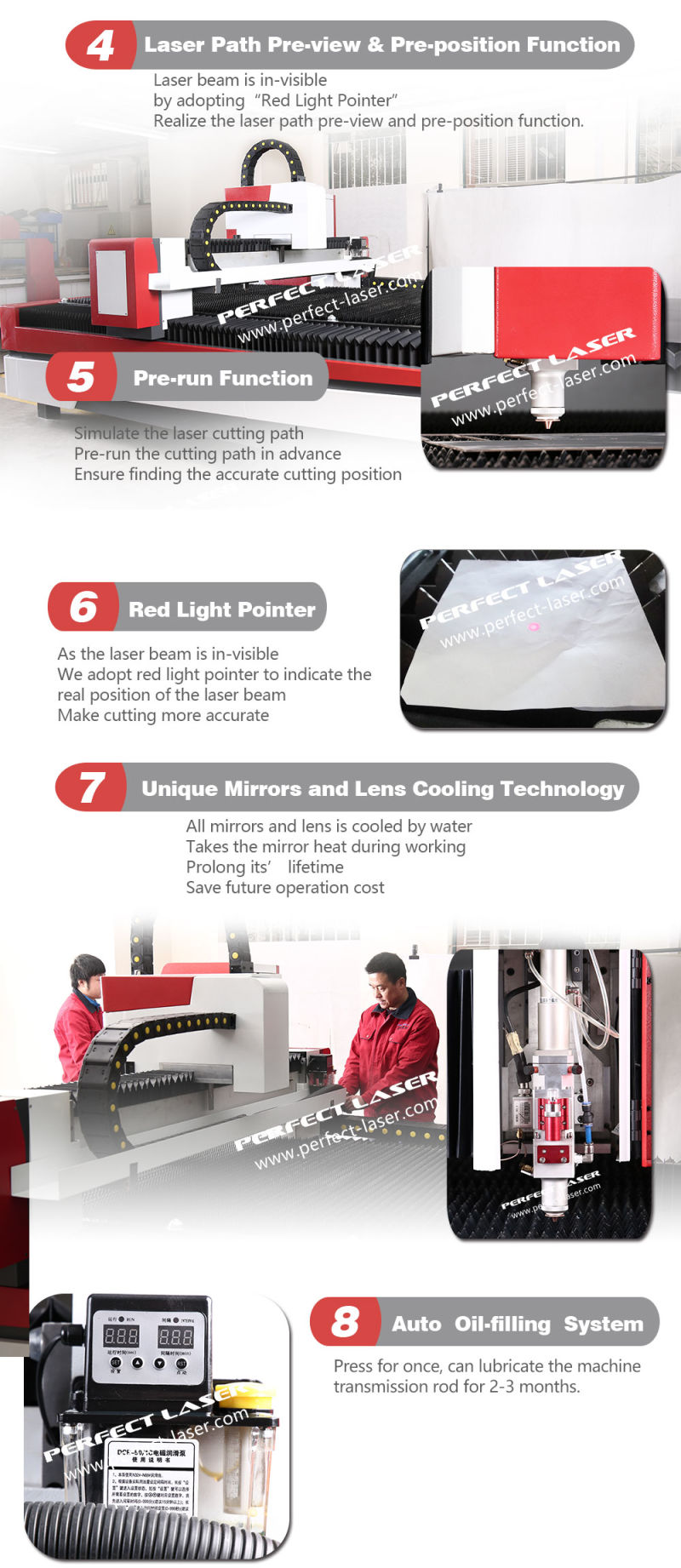 300W 500W 800W CNC Fiber Laser Metal Cutting Machine