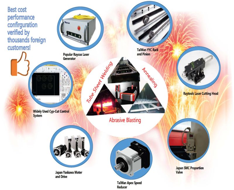 1000W Raycus CNC Fiber Laser Cutting Machine for Metal Cutting