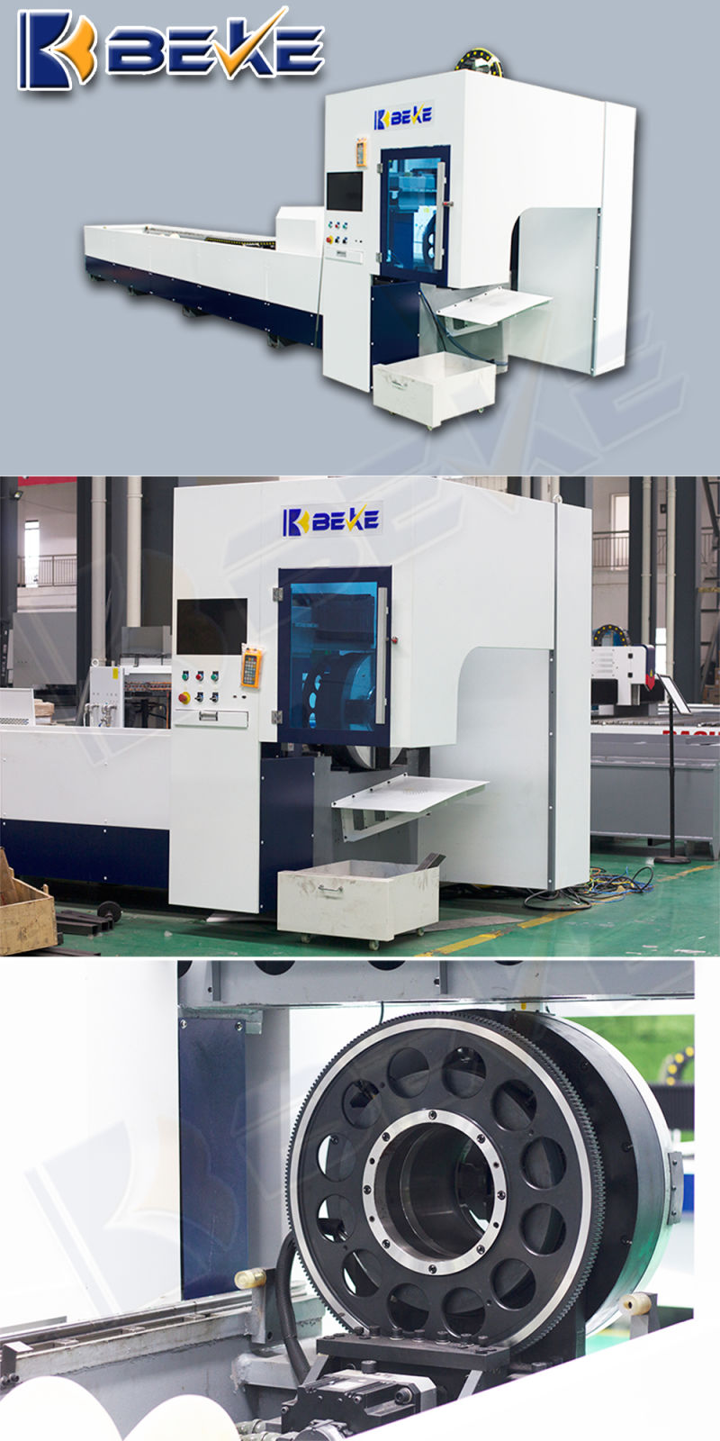 Bk 6012 Iron Plate Tube CNC Fiber Laser Cutting Machine
