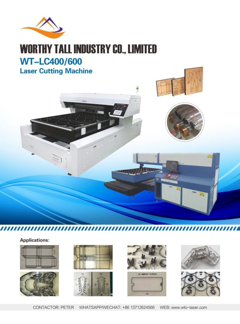 Wt-1218 Model Acrylic Die Board One Head Laser Cutting Machine Factory Price Offer in Egypt