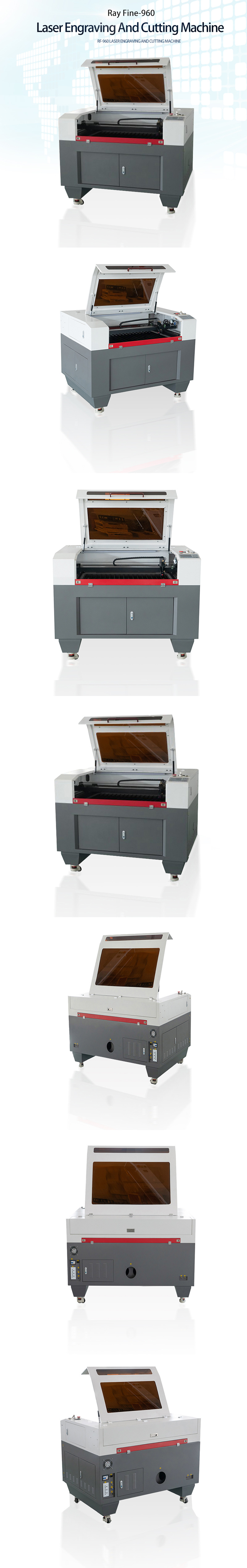 Rayfine 6090 Laser Engraving Cutting Machine with Reci Laser Tube