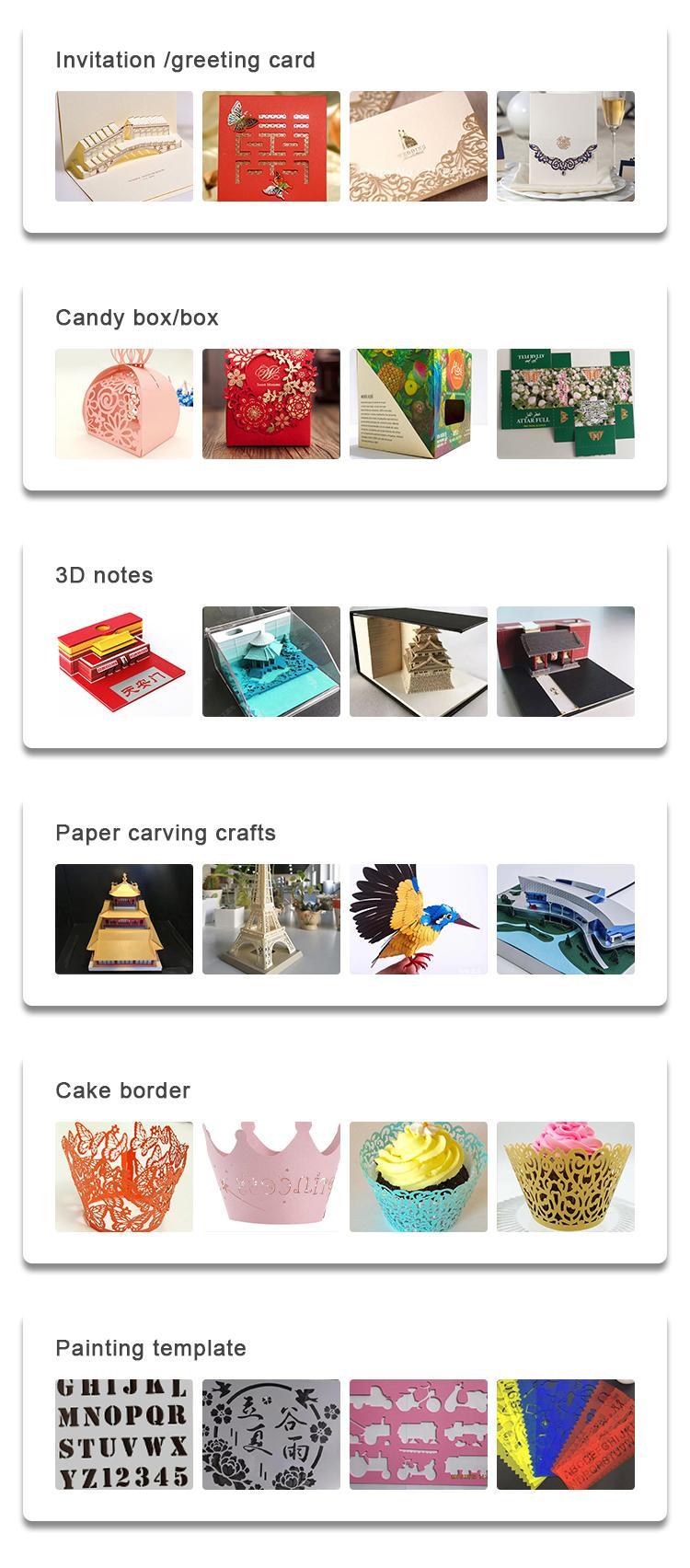 CO2 3D Galvo Laser Cut Greeting Card Cake Topper Wedding Invitations Paper Cutting Machine with High Speed