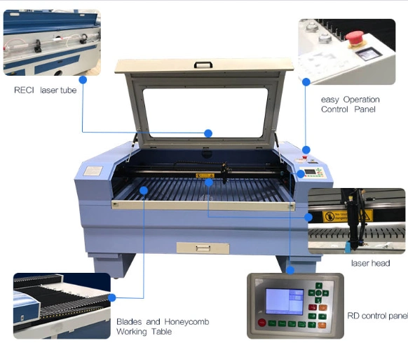 9060 Laser Cutting Machinery CNC CO2 80W 100W Cheap 900X600 Laser Engraving Cutting Machine