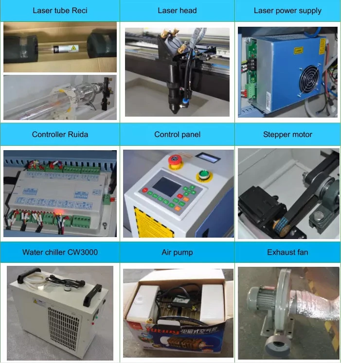 CO2 Laser Engraving Machine 1390 Laser Cutting Machine Reci Tube and Ruida6445 High-Quality