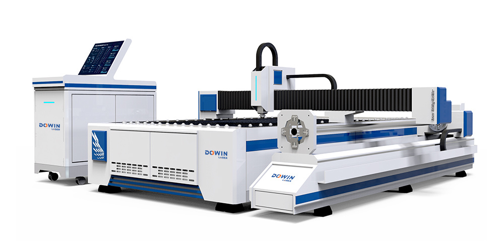 Dowin 1kw 1.5kw Pipe Cutting CNC Laser Cutting Machine for Stainless Steel Metal Sheet Cutting