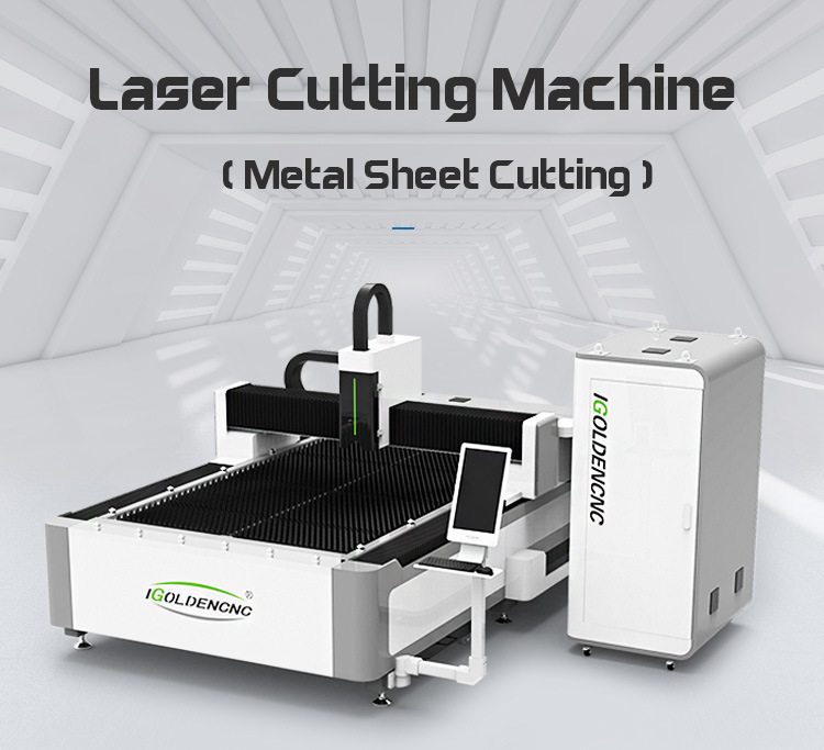 Igoldencnc Fiber Laser Cutting Machine 500W 1000W 1500watt Raycus Fiber Laser Cutter Cut Metal