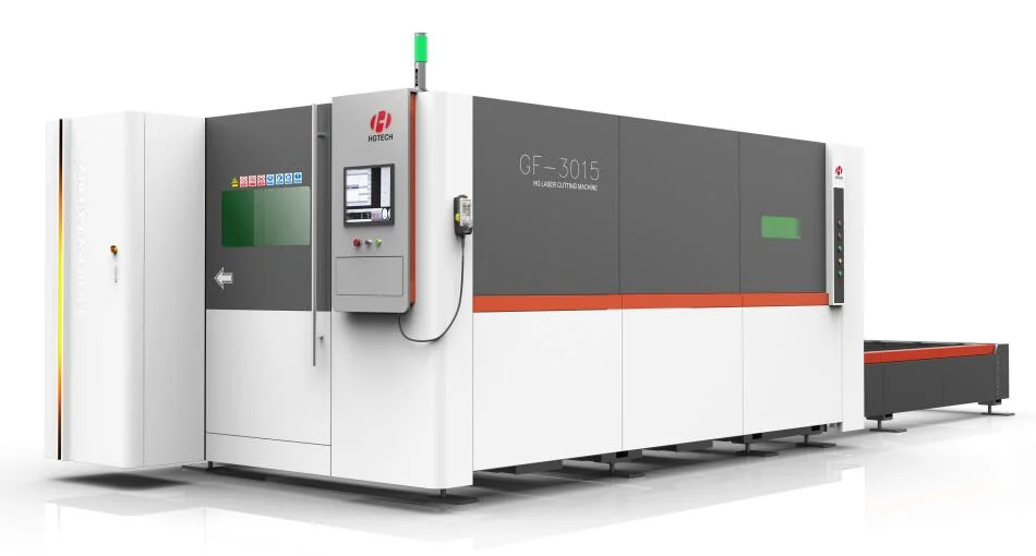 Wuhan Hgtech Laser P3015 4000W Fiber Laser Metal Cutting Machines CNC Carbon Steel Laser Cutter