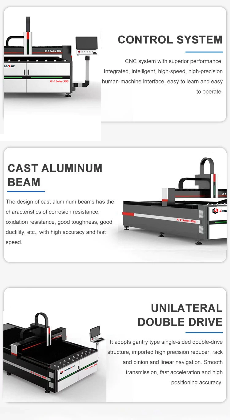 500W 1000W 1500W Metal Fiber Laser Cutting Machine 1500*3000mm, Metal Cutting Machine