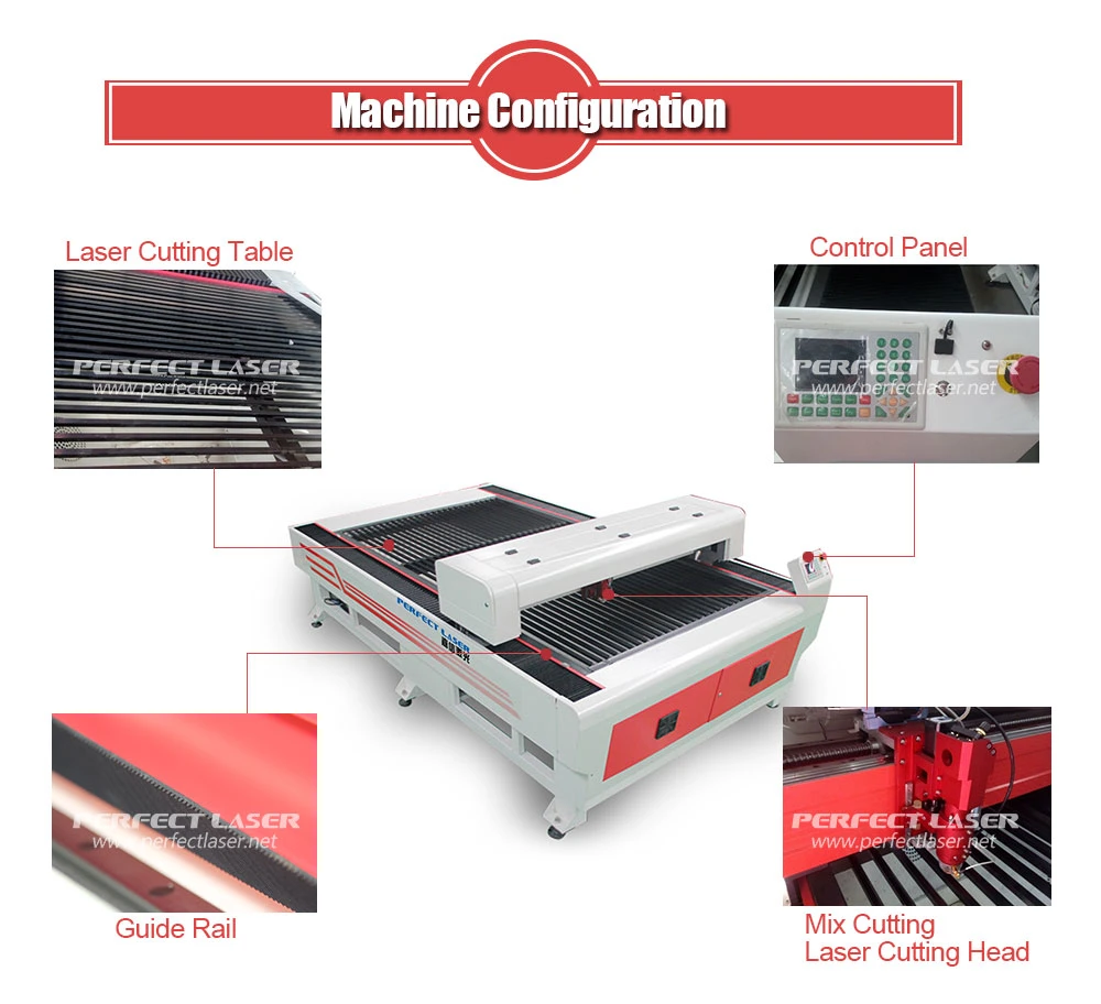 Perfect Laser 1325 Laser Metal Cutting Machine, Mixed Laser Cutter for Steel