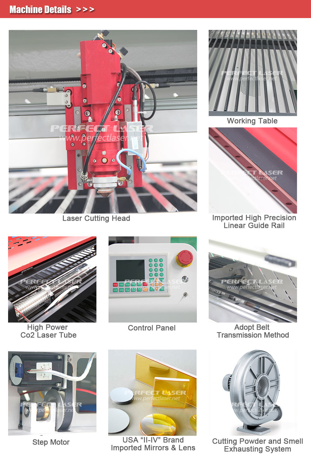 Stainless Steel Laser Cutting Machine 1325 Mix 300W CO2 Laser Cutter