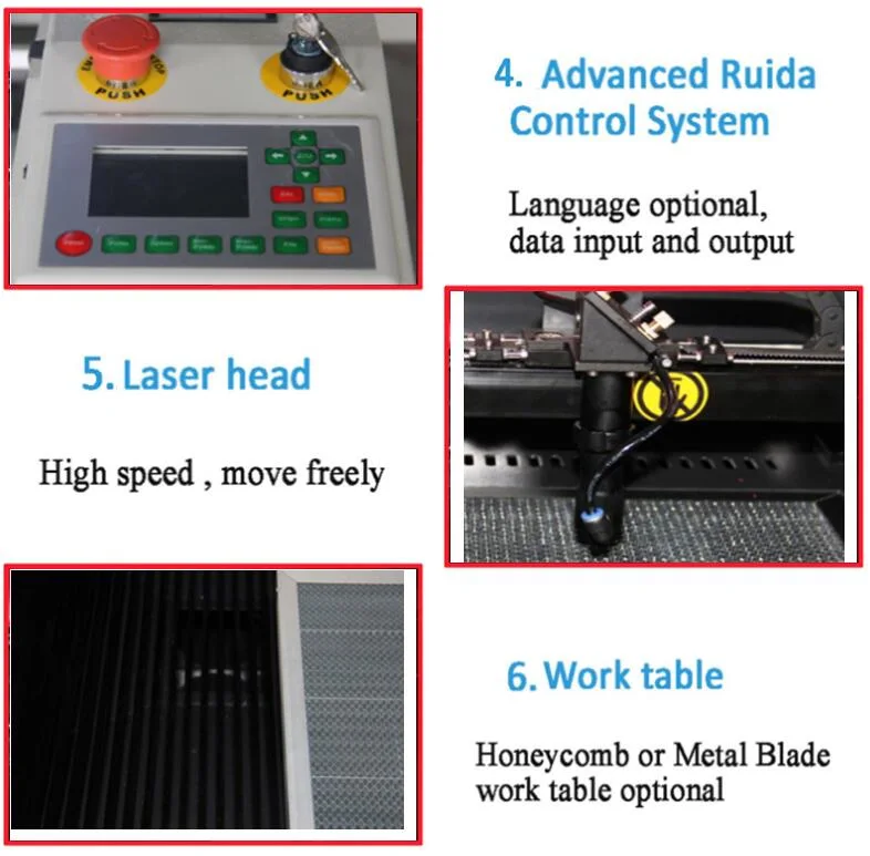 Acrylic MDF Wood Laser Engraving Machine 1390 / Laser Cutting Machine