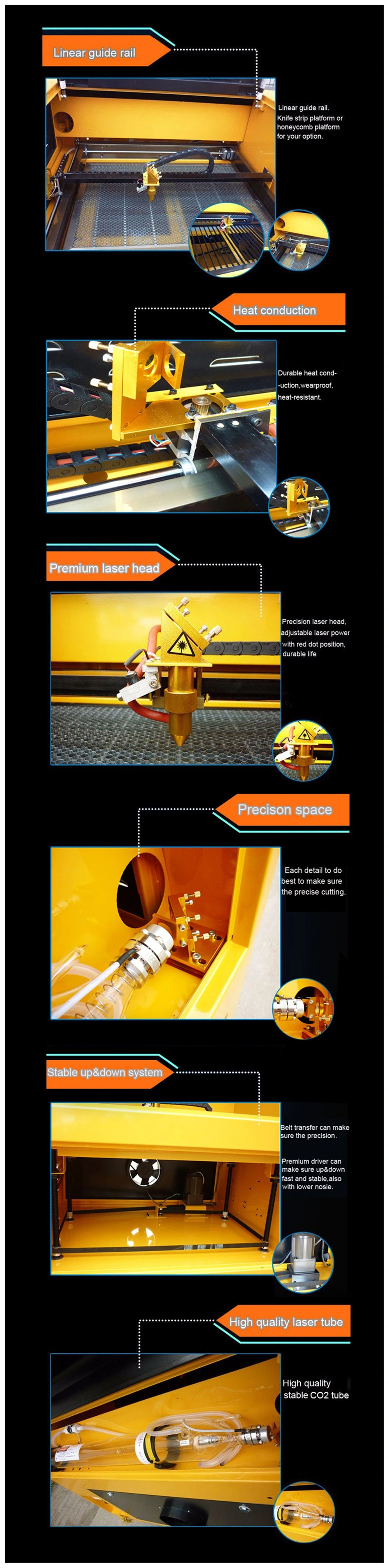 Mini 6040 CO2 Laser Machinery Cutting Machine for Silicone Price