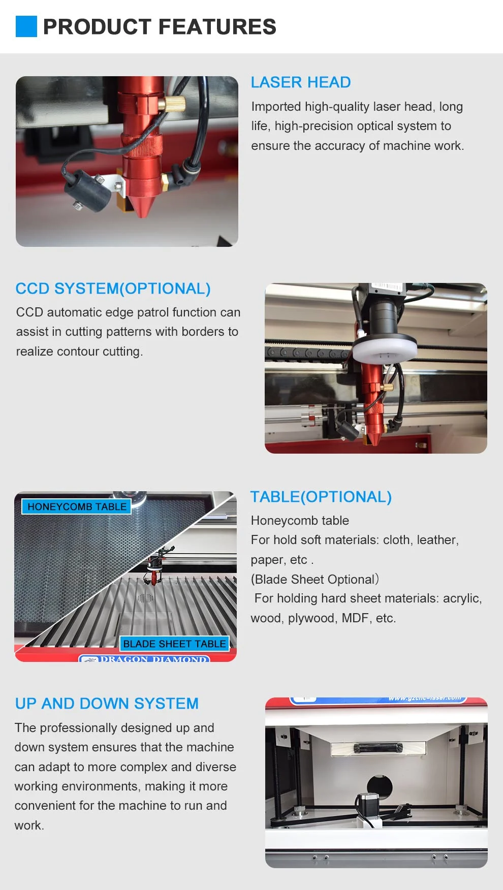CO2 Laser Cutting Machine 1390 Laser Engraving Machine 80W 100W 130W 150W for Plexiglass/Acrylic/Cloth