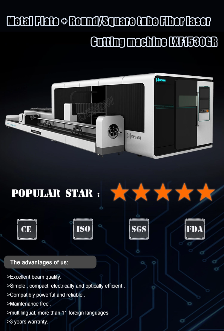 High Efficiency 1500*3000mm Exchanged Table CNC Laser Cutting Machine for Metal Pipes with Fast Speed