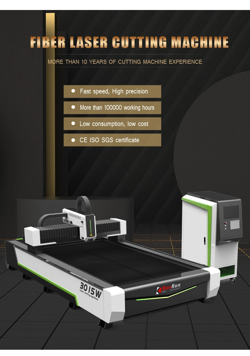 Fiber Laser Cutting Machine Bkj3015 CNC Factory Directly Supply 1.5kw Fiber Laser Cutting Machine