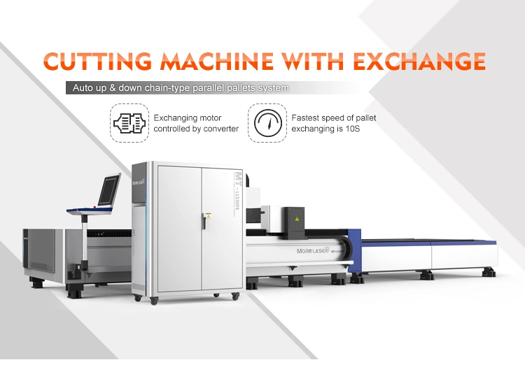 500W ~20000W Cutting Machine CNC Sheet Metal Fiber Laser Cutting Machine with Exchange Table for Sale