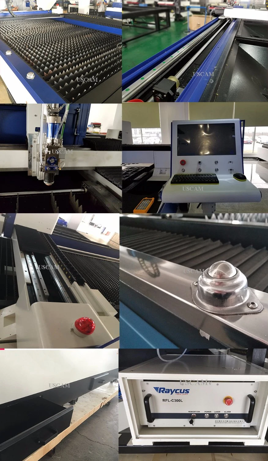Metal Cutting Stainless Steel 300W 500W Fiber Laser Cutting Machine
