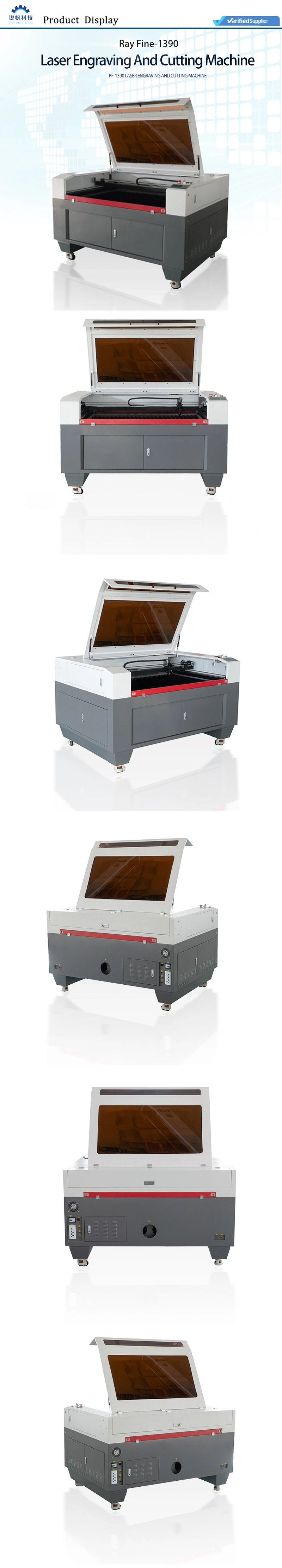 1390 CO2 Laser Engraving Cutting Machine for Plastic Arylic Wood Fabric MDF Laser Cutting Machine
