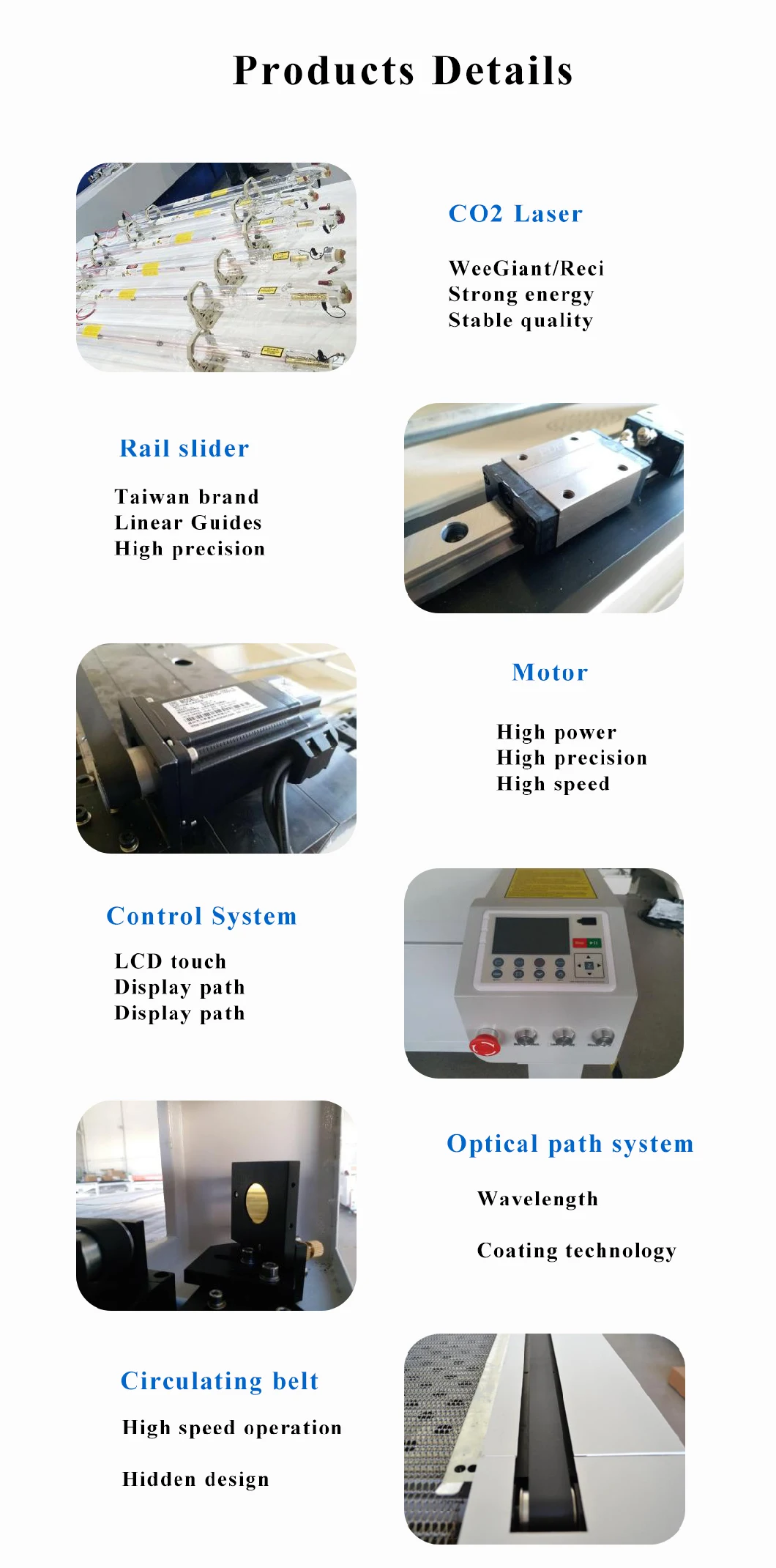 CO2 Laser Cutting Machine 1390 CNC Laser Engraving Cutting Machine 80W 100W 130W Optional