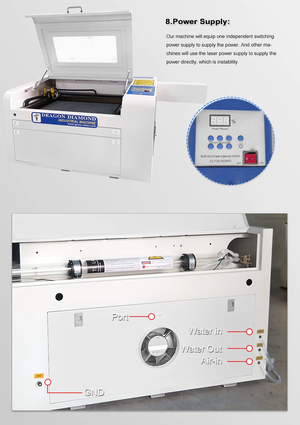60W Laser Cutting Machine 400*600mm Size for Artwork Craft Industry