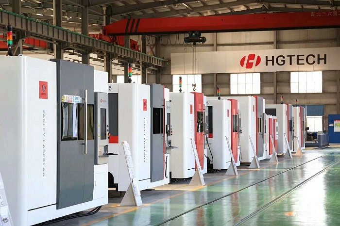 Hubei Hgtech 700W CNC Fiber Laser Cutting Machine for Stainless Pipe Tube Laser Cutter Price
