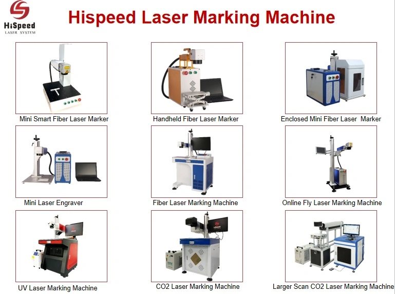Hispeed Desktop Fiber 20W 30W 50W Laser Marking Machine for Deep Engraving and Thin Metal Cutting