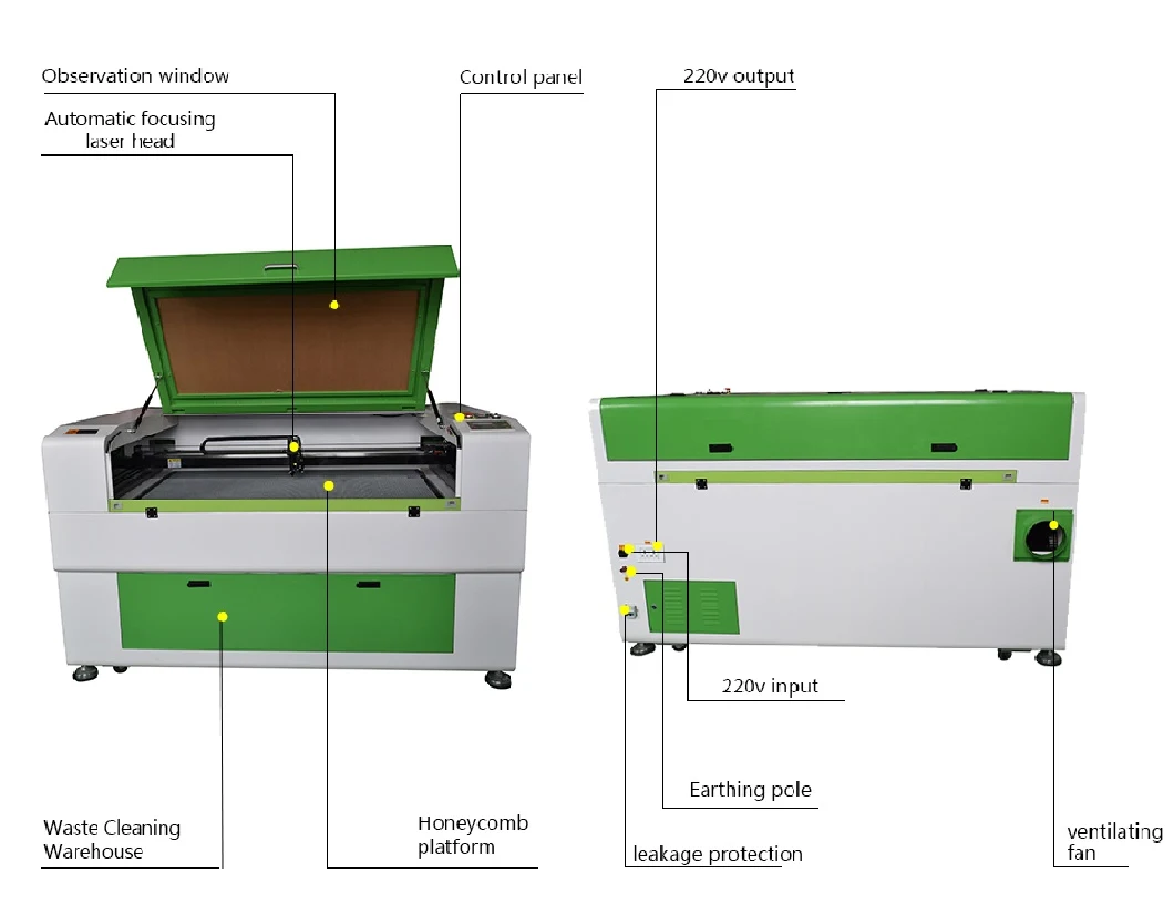 1390 Laser Engraving Machine 100W 130W 150W Laser Cutting Machine