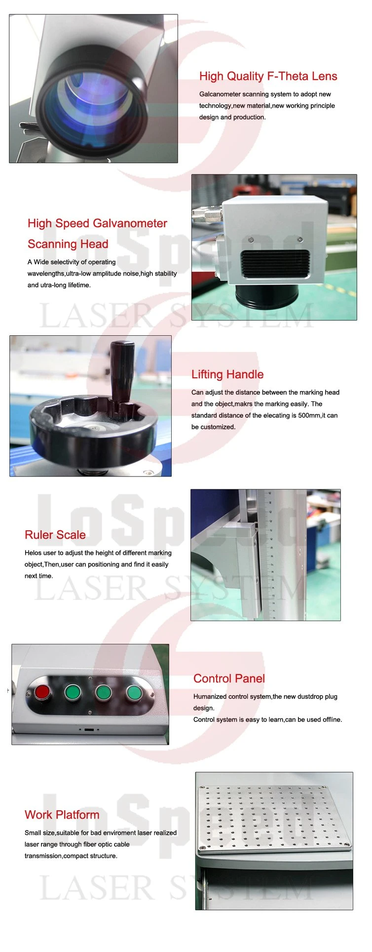 Raycus Fiber Laser Marker Printer 20W 30W 50W 100W Mopa Fiber Laser Marking Machine for Plastic Bottle/ Jewelry/Metal