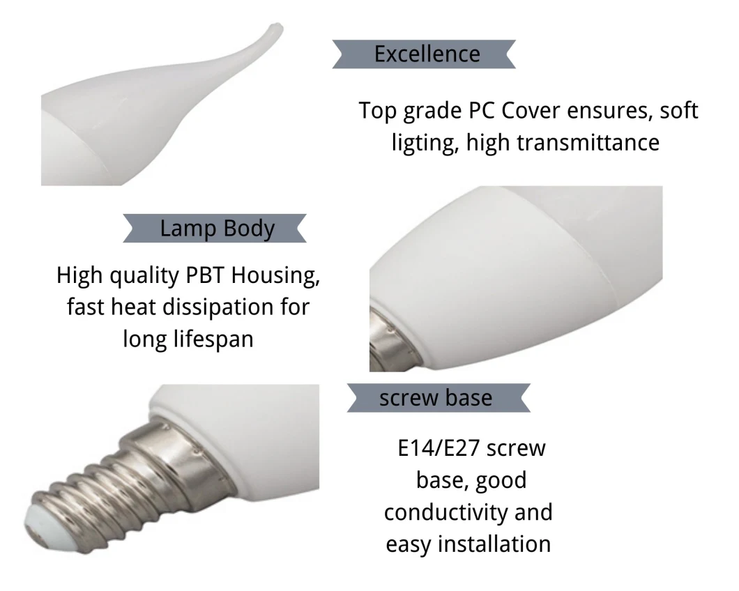 LED Bulbs Flame Candle Lamp F37 F35 E14 E27 Base 4W LED Light Decorative Indoor Energy Saving LED Lamps Bulbs with Ce RoHS