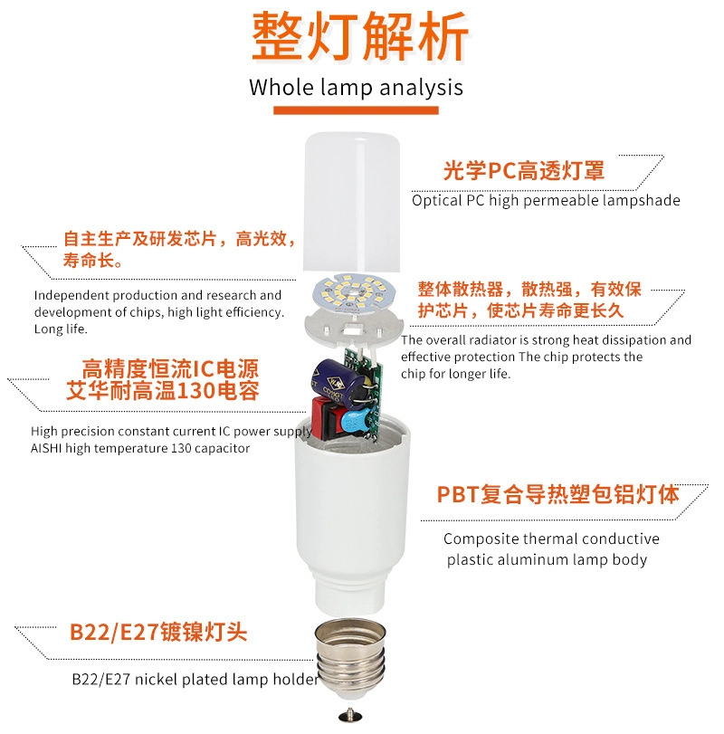 Wholesale G24 Base LED Mini Bulb T Shape Bulb LED Bulb