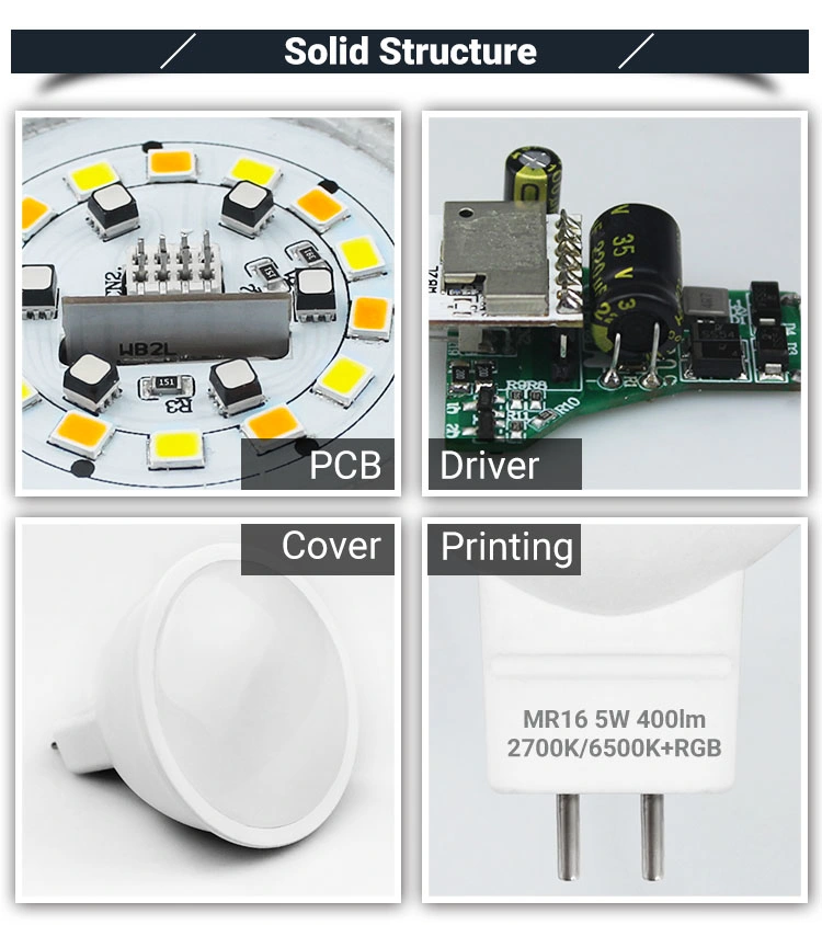 MR16 5W RGB 6500K Smart Spotlight Siri Alexa Voice Controlled WiFi Smart LED Bulb